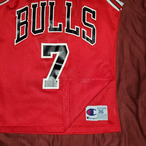 Vintage Toni Kukoc Chicago Bulls Red Jersey - Picture 8 of 9